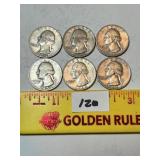 (6) Silver Quarters