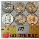 (6) Silver Quarters
