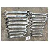 Group lot of ratchet wrenches; majority are