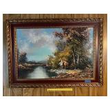 Large Framed Oil Painting, signed by the artist -