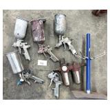 Group lot of automotive paint guns, paint gun