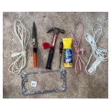 (3) Small Extension Cords, Hammer, Tape Measure,