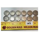 Group lot of (12) Liberty V Nickels: from