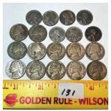 (12) War Nickels & (7) Steel Pennies