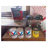 Couple of Coleman lanterns, vintage Valvoline