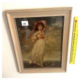 Vintage Framed Pinky Girl print