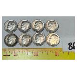 Group lot of (8) Roosevelt Silver Dimes