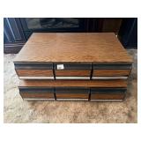 Pair of VHS Tape Cabinets; one has damage to