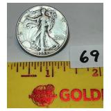 1944 Walking Liberty Half Dollar, no mint mark