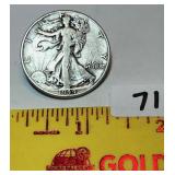 1944 Walking Liberty Half Dollar, no mint mark