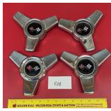 (4) Vintage Corvette Center Wheel Cap & Emblem
