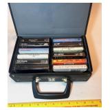 Cassette Case w/ assorted cassettes including Van