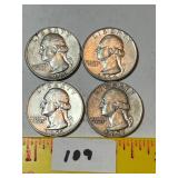 (4) Silver Quarters: (2) 1957, 1961, 1964