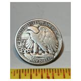 1944 Walking Liberty Half Dollar, D mint mark