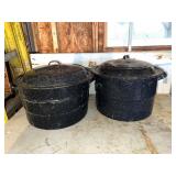 (2) Large Graniteware Cookers / Canners