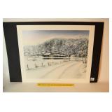 Fred Thrasher Print 'Winter at Sprout Springs',