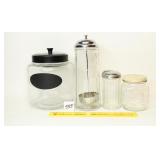 Cookie Jar / Canister, Sugar Shaker, Glass Straw