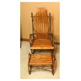 Vintage Traditional Amish Hickory Rocking Chair