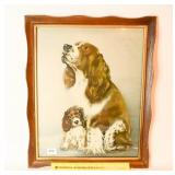 Framed Print of English Springer Spaniel & Pup by