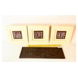 Group lot of Wall Hangings including a matching