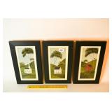 Trio of Framed Primitive Prints