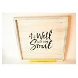 Wooden Wall Hanging 'It Is Well With My Soul'