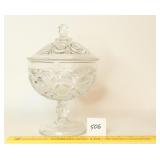 Early American Pressed Glass Covered Compote