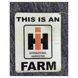International Harvester Farm Metal Sign