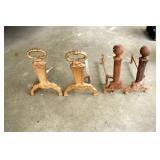 (2) Sets of Andirons (one has damage as shown)