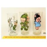 (3) Vintage Character glasses; 1973: Petunia Pig,