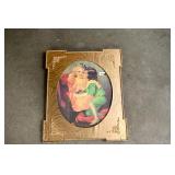 Antique Print in ornate wooden frame