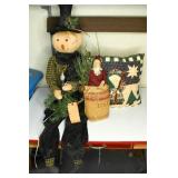 Group lot of Primitive Christmas Decor including