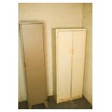(2) Vintage Metal Storage Cabinets; one measures