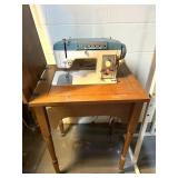 Vintage White Brand Sewing Machine w/ cabinet;