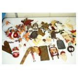 Group lot of Primitive Christmas Ornaments