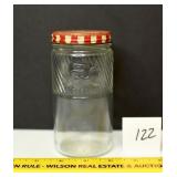 Vintage Jumbo Peanut Butter Jar w/ matching lid