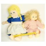 (2) Large hand-made dolls