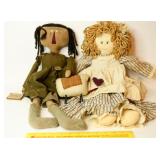Pair of Dolls; one is primitive