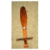 Wooden Shelf (shaped like a baseball bat); made