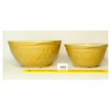 Pair of Modern Stoneware Mixing Bowls