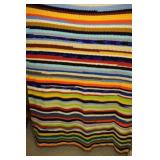 Vintage Afghan; measures approx. 58 in x 72 in