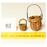 (2) Miniature Baskets