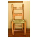 Child Size Vintage Straight Back Chair; overal