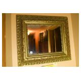 Large Wooden Frame Antique Mirror