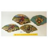 (4) Vintage Foldable Fans; all from