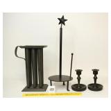 Metal Taper Candle Mold, Primitive Paper Towel