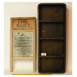 Vintage Wash Board & a Primitive Shelf