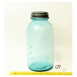 Vintage #13 Ball Perfect Mason Blue Jar; 1/2