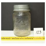 Vintage Jumbo Peanut Butter Jar w/ zinc lid