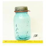 Vintage #13 Ball Perfect Mason Blue Jar; Qt size
